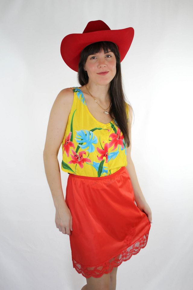Vintage Wild Honey Hawaiian Floral Cropped Tank Selected By Moons + Junes Vintage #1