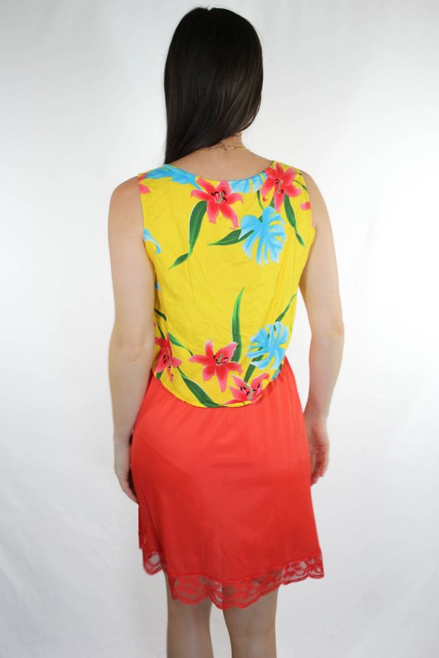 Vintage Wild Honey Hawaiian Floral Cropped Tank Selected By Moons + Junes Vintage #2