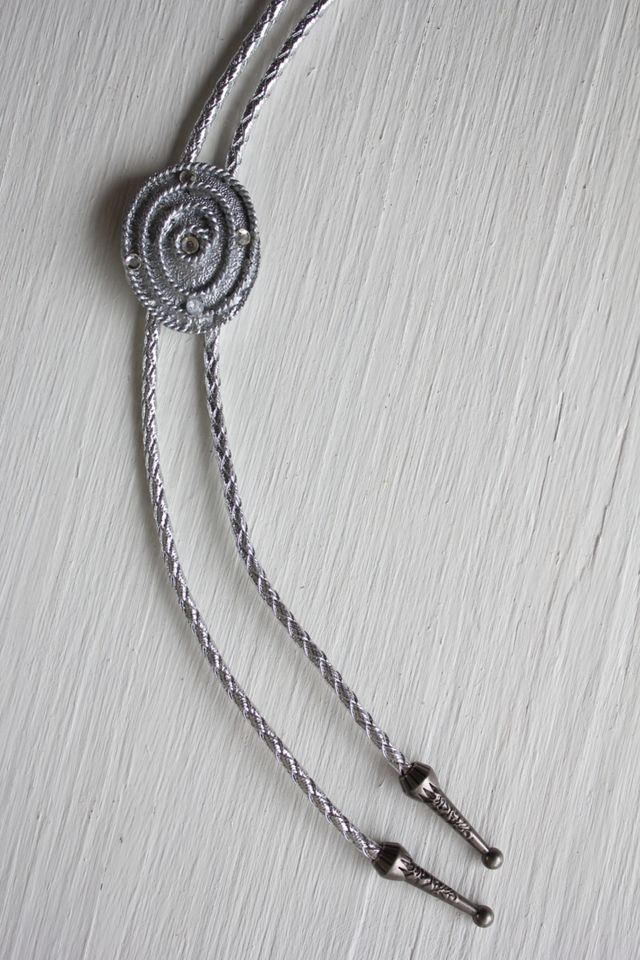 Vintage Silver Rhinestone Western Bolo Tie Selected By Moons + Junes Vintage #3