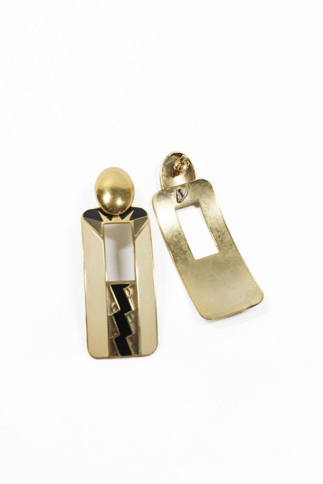 1980s Art Deco Statement Earrings Selected By Moons + Junes Vintage #2