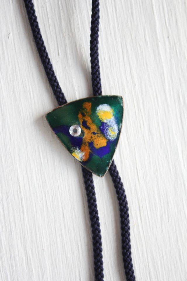 Vintage Western Art Rhinestone Bolo Tie Selected By Moons + Junes Vintage #3