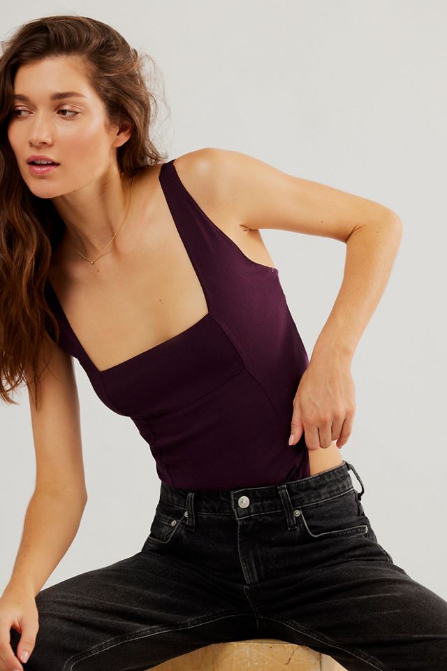 FREE PEOPLE Intimately - Set Me Up Bodysuit in Black