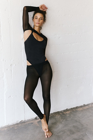 Jule Mesh Tight at Free People in Black, Size: Medium