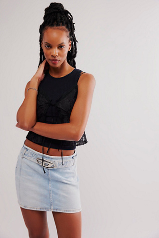 【関税&送料込】Diesel De-Flip-S Skirt Diesel De-Flip-S Mini Skirt | Free People