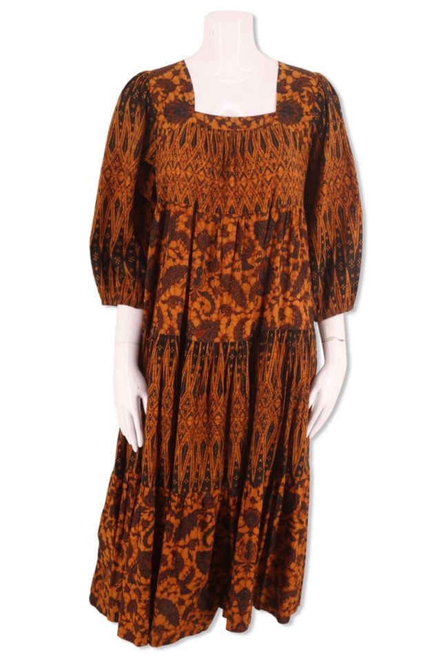 1970s Cotton Batik Peasant Dress Selected By Ritual Vintage #2