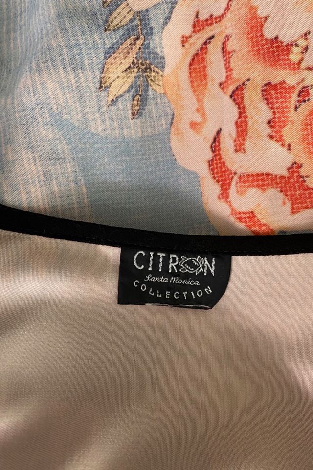 1990s Citron Peony And Cloud Print Duster Selected By Ritual Vintage #3