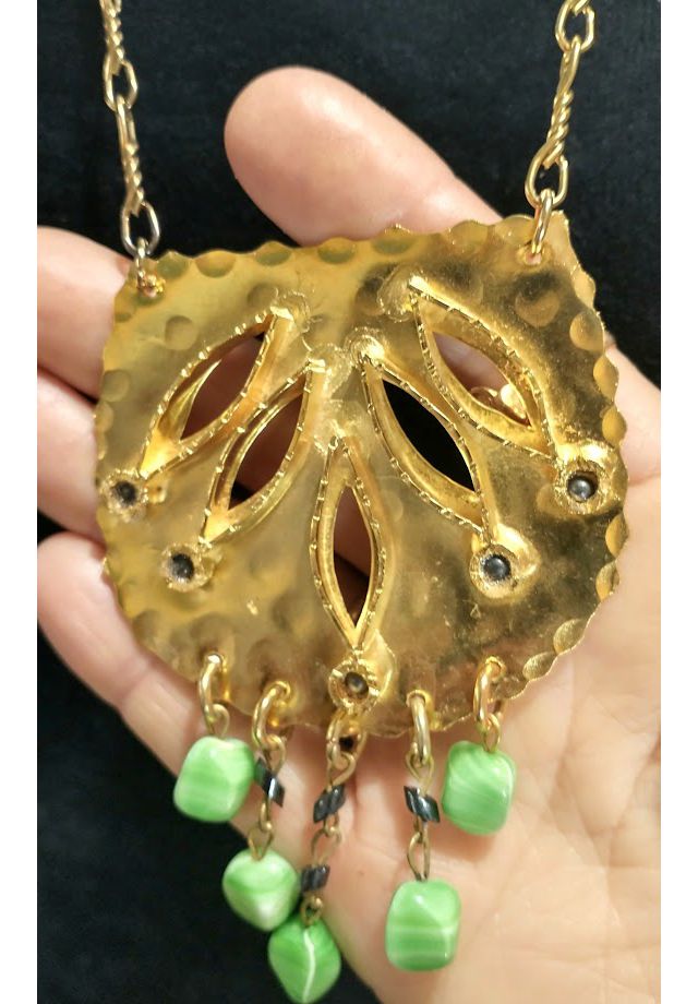 1970's Modernist Leaf Necklace Selected by Garbage Soup #1