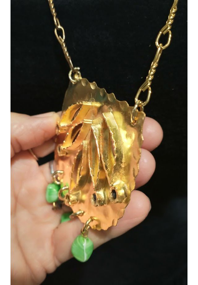 1970's Modernist Leaf Necklace Selected by Garbage Soup #2