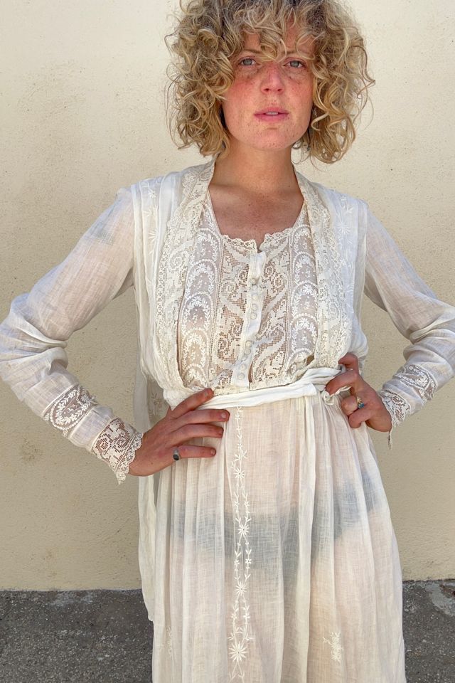 Victorian White Dress with Cape Selected by The Curatorial Dept. #1