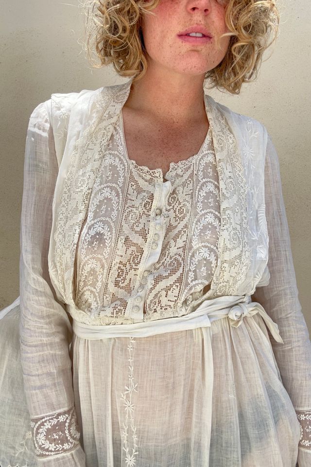Victorian White Dress with Cape Selected by The Curatorial Dept. #2