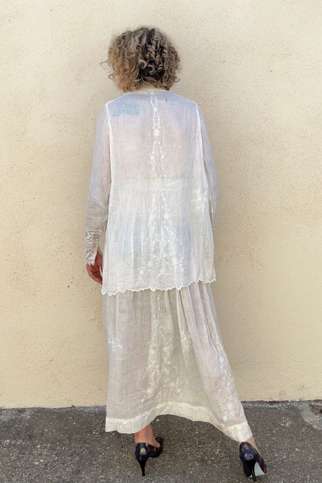 Victorian White Dress with Cape Selected by The Curatorial Dept. #3