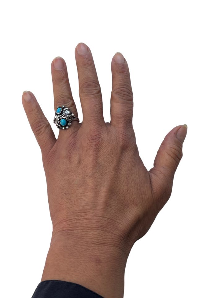 Vintage Turquoise And Silver Ring Selected By Ankh By Racquel Vintage #1