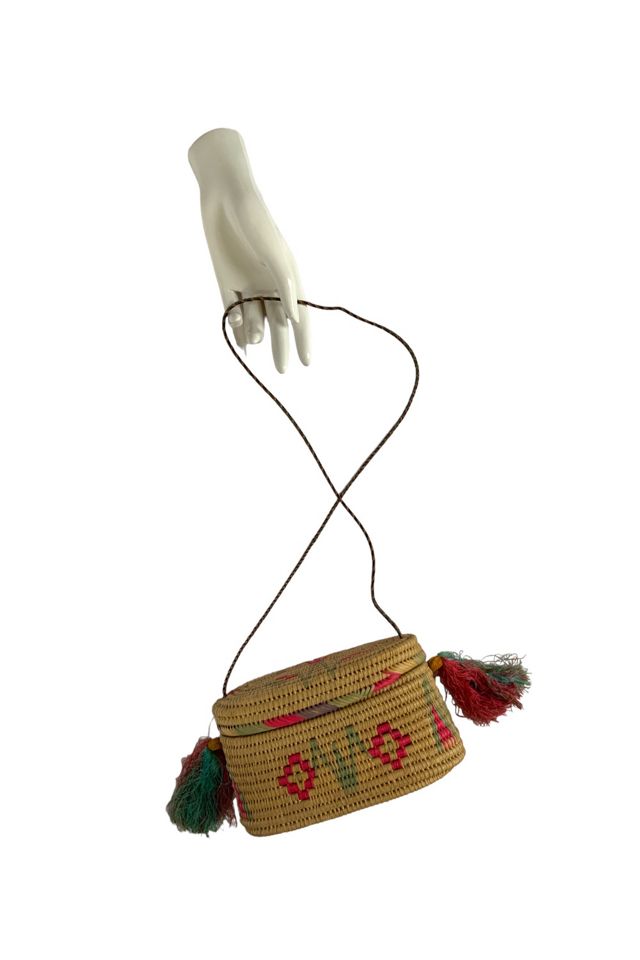 Vintage Woven Basket Tassel Box Purse Selected by SharpLilTeeth #2