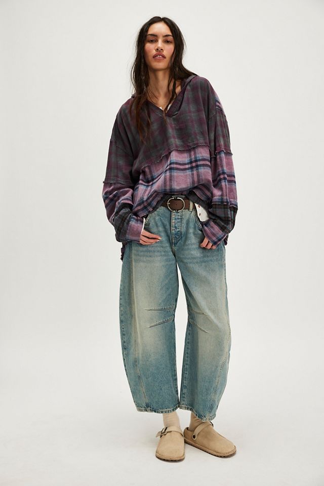 FP x OneTeaspoon Split Flannel Hooded Top #2