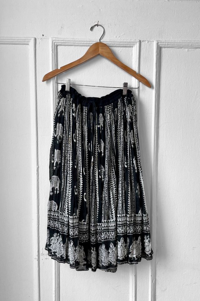 Vintage Gauze Elephant Print Skirt Selected by MARMALADE #3