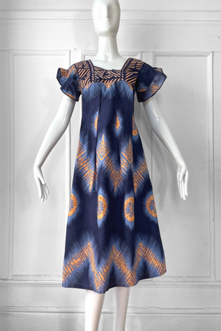 Vintage Wax Print Pleated Dress Selected by MARMALADE