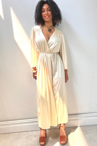 Ivory Wrap Dress