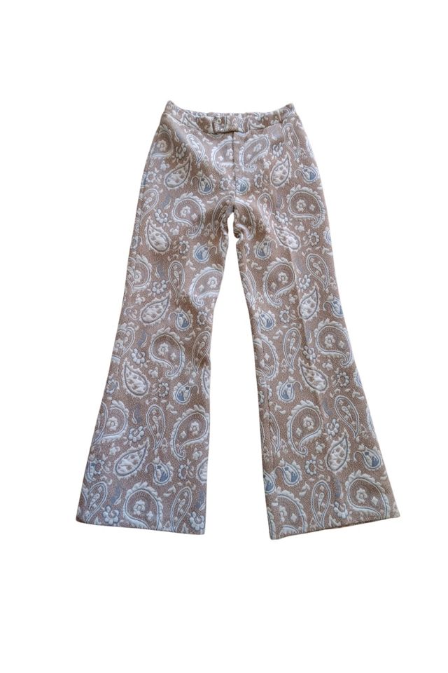 Paisley Print Wide Leg Trousers