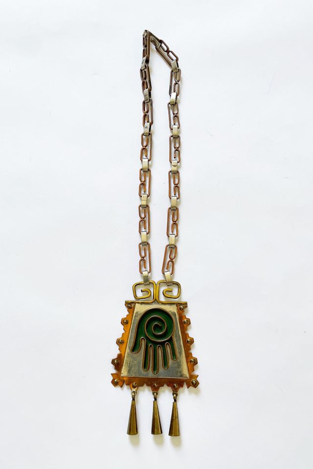 Vintage 1950's Casa Maya Mixed Metal Necklace Selected by FernMercantile #1