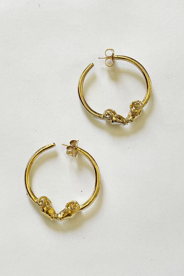 Ram clearance hoop earrings