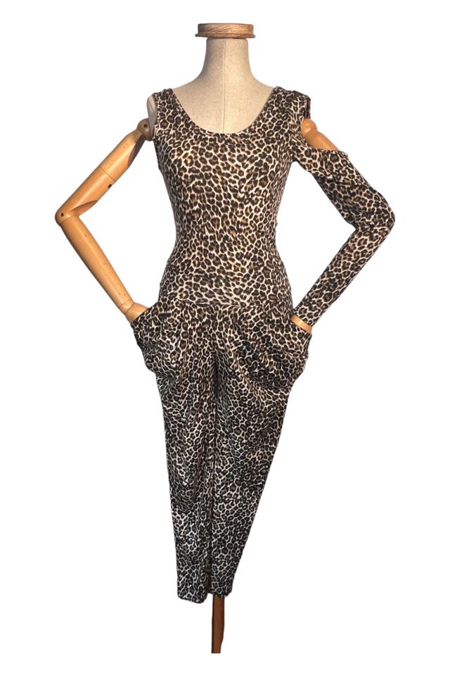 Free people leopard sales jumpsuit