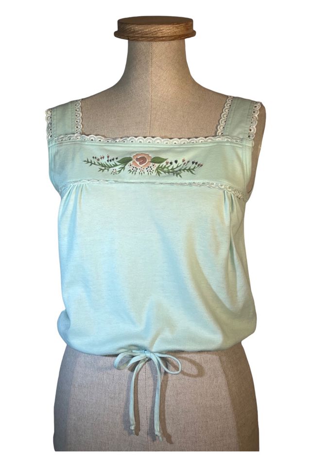 Well Worn Art Vintage 1970s Embroidered Tank Top
