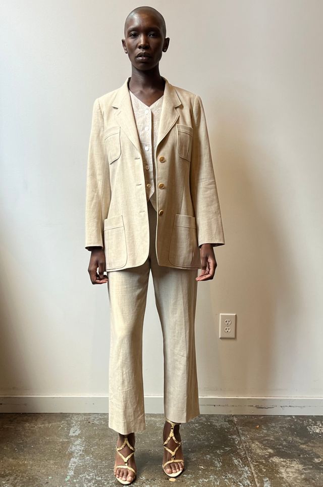 Hermes By Martin Margiela Linen Pantsuit Selected by Moore Vintage Archive