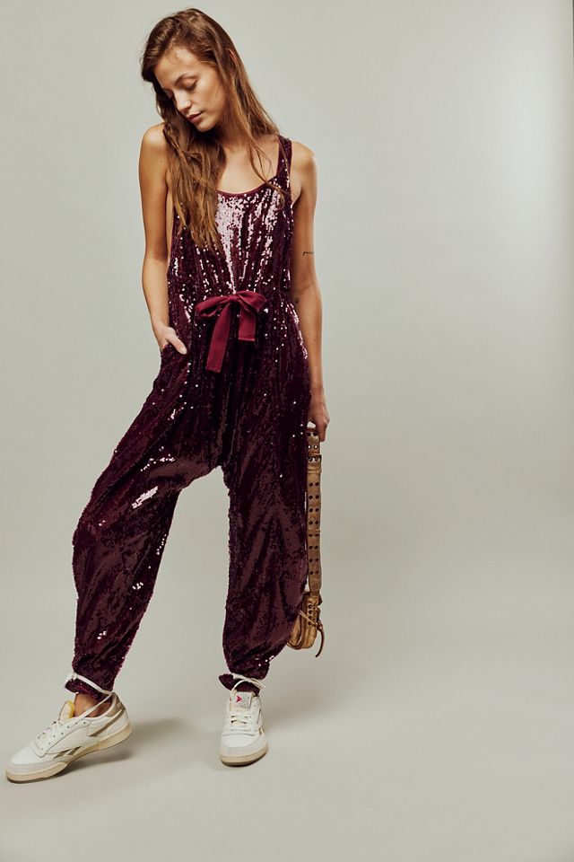 Free people outlet sequin jumpsuit