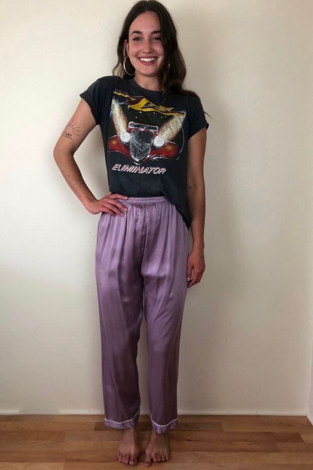 Vintage Purple Silk Pajama Pants Selected by Picky Jane