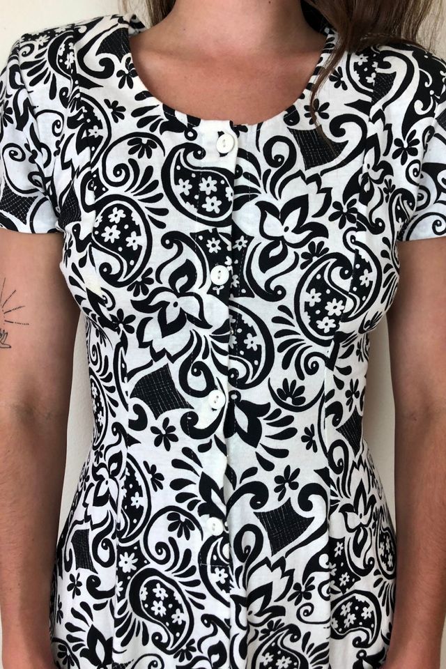 1990s Vintage Floral Knit Skater Dress Selected by Picky Jane #2