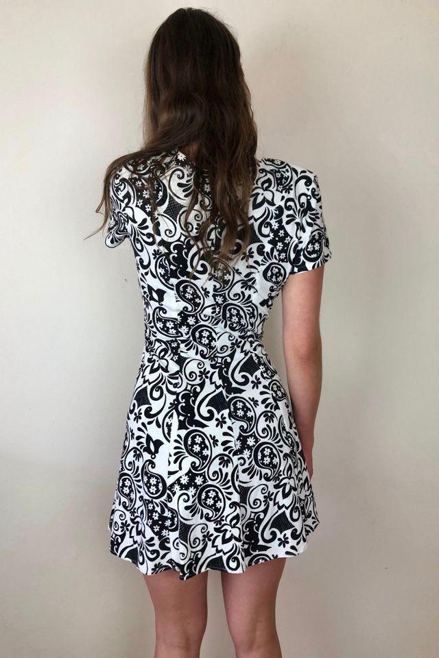 1990s Vintage Floral Knit Skater Dress Selected by Picky Jane #3