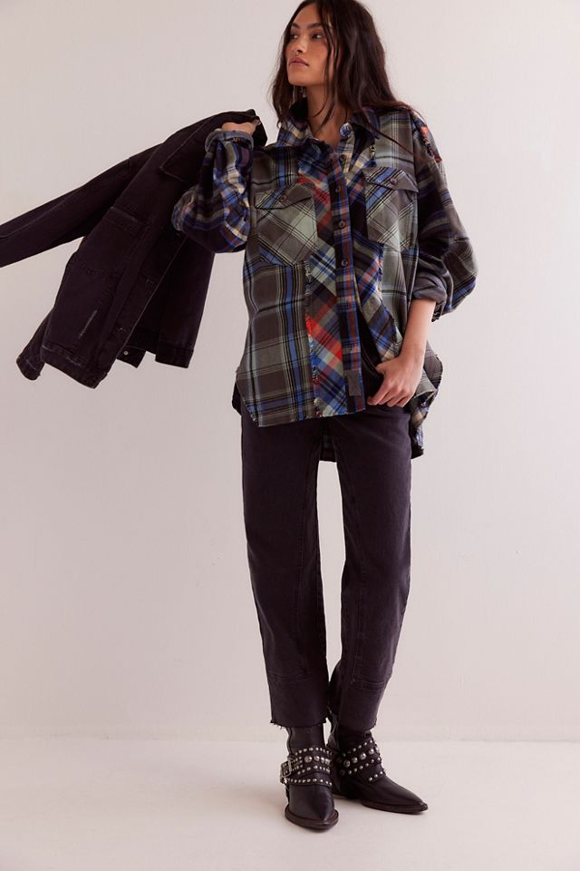 We The Free Patched Up Plaid Shirt #2