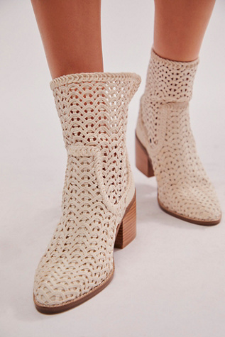 Emery Crochet Boots By Kelsi Dagger At Free People In Shell, Size: US 8