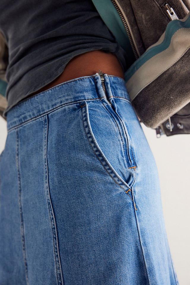 Free People ★ We The Free Catch The Sun Denim Maxi Skirt We The Free Catch The Sun Denim Maxi Skirt | Free People