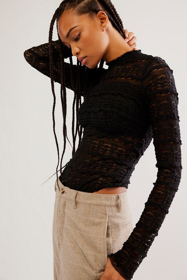 フリーピープル Free People Angelina Bodysuit レディース シャツ トップス Black Angelina Bodysuit | Free People UK