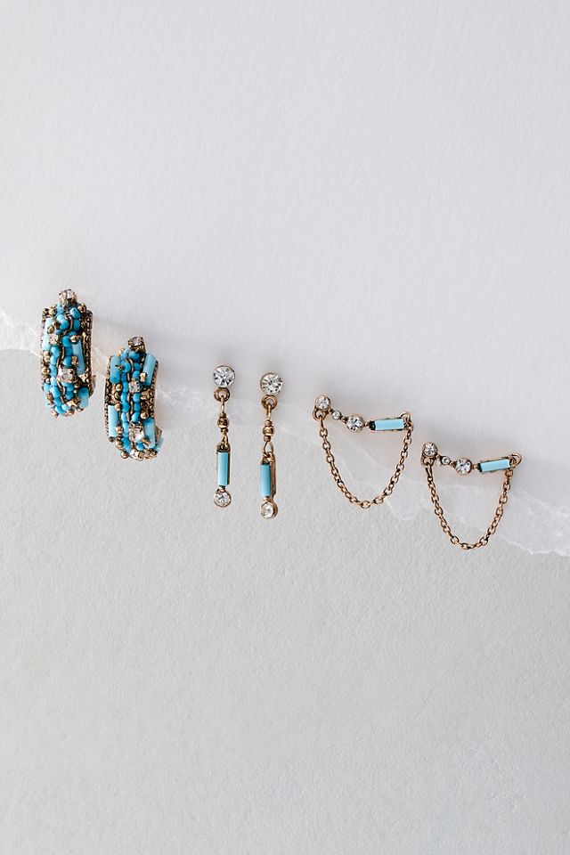 Crystal Hoop Earring Set #1