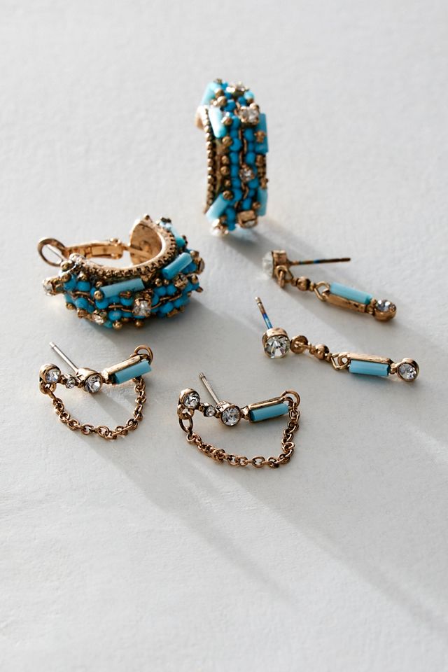 Crystal Hoop Earring Set #2