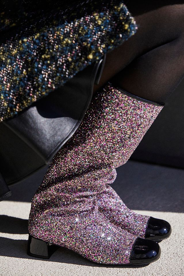 Chanel best sale glitter boots