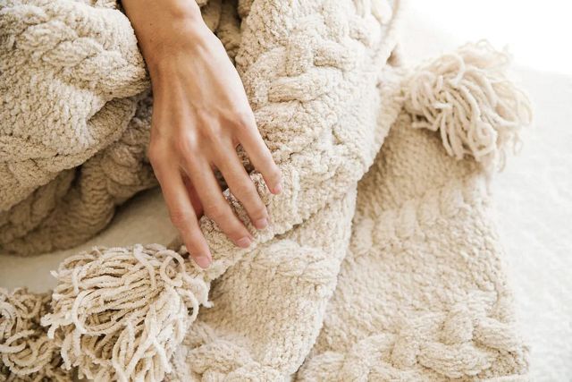 Sunday Citizen Braided Pom Pom Throw #2