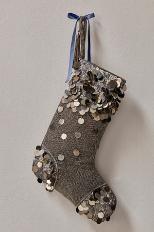 Silver Bells Embellished Stocking at Free People in Spellbound