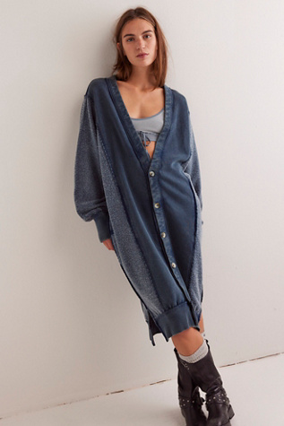 We The Free Dreamy Blue Cardi At Free People In Varsity Navy, Size: XS