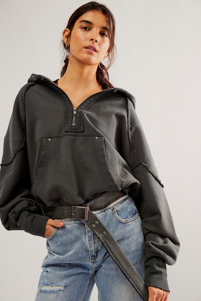 Free People Moto Studded Rocker Zip deals Hoodie Size S