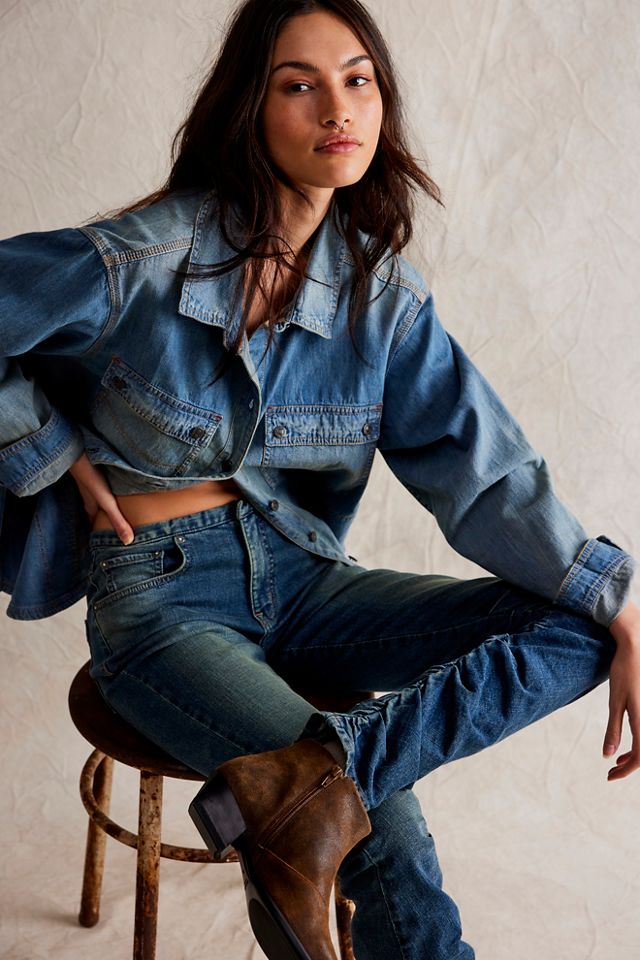 We The Free Daliah Stacked Straight-Leg Jeans | Free People