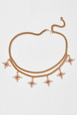 Renaissance Chain Belt by Free People in Gold