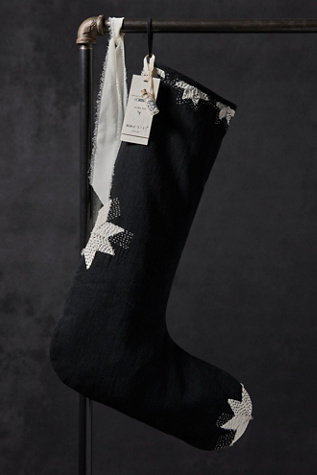 11.11 x We The Free Nightsky Patchwork Stocking at Free People in Black