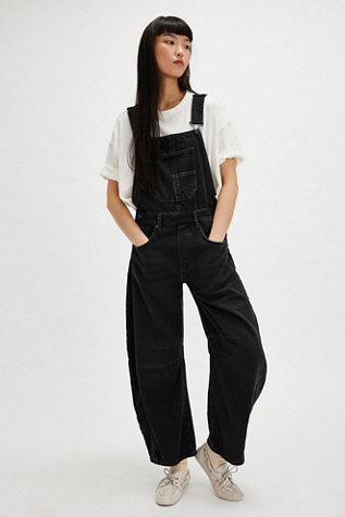 We The Free Good Luck Barrel Dungarees at Free People in Soundwave, Size: XS