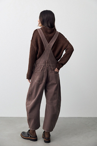 Женский комбинезон We The Free Good Luck Barrel Overalls, цвет: Шоколадный — фото 3