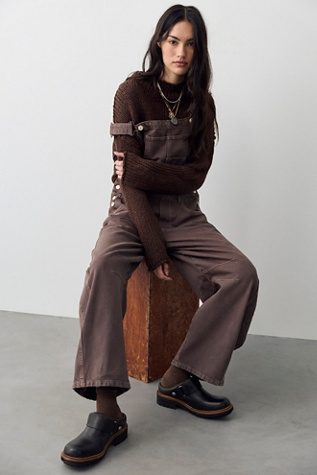Женский комбинезон We The Free Good Luck Barrel Overalls, цвет: Шоколадный — фото 4