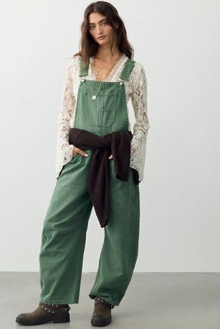 We The Free Good Luck Barrel Overalls