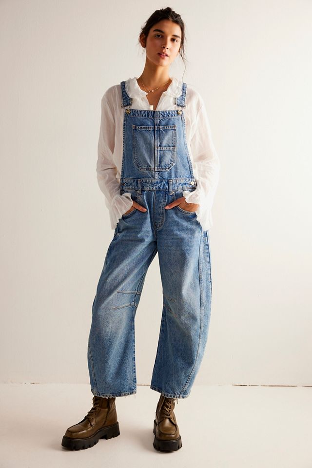 We The Free Good Luck Barrel Overalls Free People